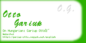 otto gariup business card